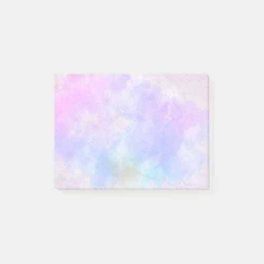 Stijlvolle Paarse roze blauwe Abstracte Waterverf Post-it® Notes (Voorkant)