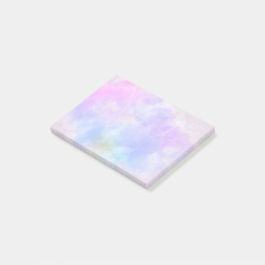 Stijlvolle Paarse roze blauwe Abstracte Waterverf Post-it® Notes (Schuin)
