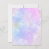Stijlvolle Paarse roze blauwe Abstracte Waterverf RSVP Kaartje (Achterkant)