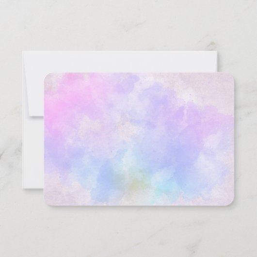 Stijlvolle Paarse roze blauwe Abstracte Waterverf Save The Date (Achterkant)