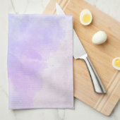 Stijlvolle Paarse roze blauwe Abstracte Waterverf Theedoek (Quarter Fold)