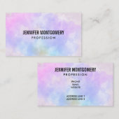 Stijlvolle Paarse roze blauwe Abstracte Waterverf Visitekaartje (Voorkant / Achterkant)