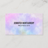 Stijlvolle Paarse roze blauwe Abstracte Waterverf Visitekaartje (Voorkant)