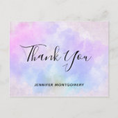 Stijlvolle Paarse roze blauwe Waterverf Hartelijk  Briefkaart (Voorkant)