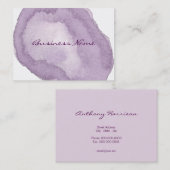 Stijlvolle Paarse Waterverf Visitekaartje (Voorkant / Achterkant)