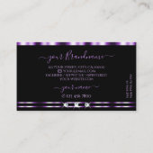 Stijlvolle Paarse zwarte mousserende diamanten met Visitekaartje (Achterkant)