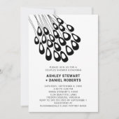 Stijlvolle pacock-feesten Modern Couples Shower Kaart (Voorkant)