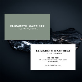 Stijlvolle pagina Groen voor- en achterkant, speci Visitekaartje