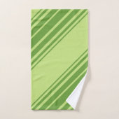 Stijlvolle Palm Leaf Green diagonale strepen Bad Handdoek (Handdoek)