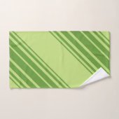 Stijlvolle Palm Leaf Green diagonale strepen Bad Handdoek (Handdoek)