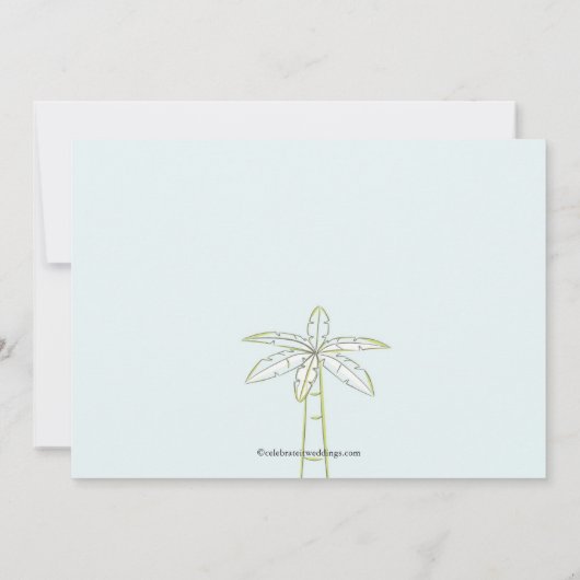 Stijlvolle palmboom — roep-show kaart (Achterkant)