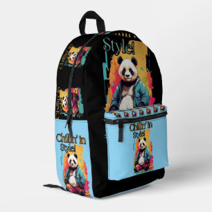Stijlvolle Panda Graphic   Schattigee en kleurrijk Bedrukte Rugzak