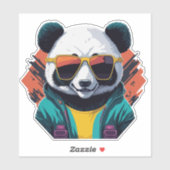 Stijlvolle Panda met zonnebril Sticker (Vel)