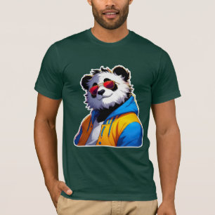 Stijlvolle Pandakaart T-shirt