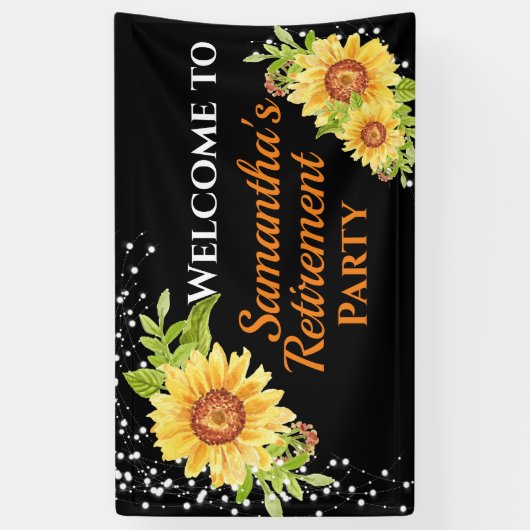 Stijlvolle Panner Floral Sunflower Banner (Verticaal)