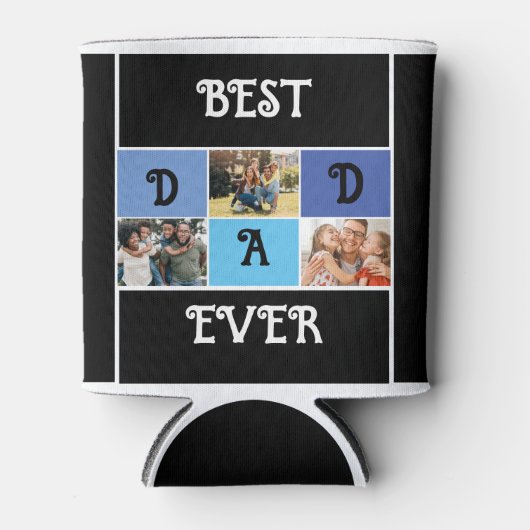 Stijlvolle papa | Aangepaste moderne Vaderdag foto Blikjeskoeler (Voorkant)