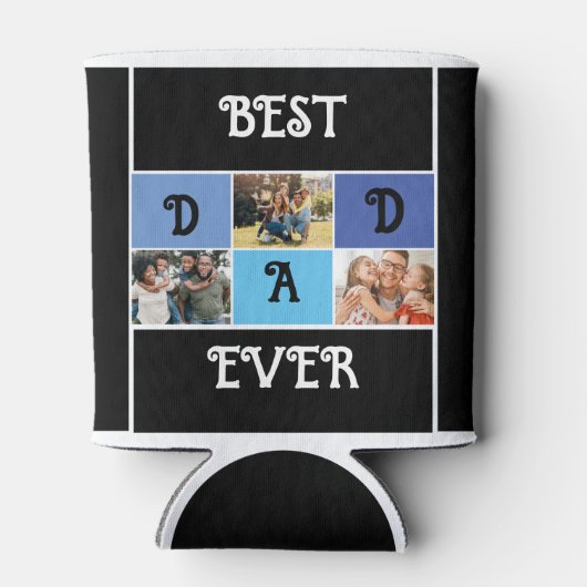 Stijlvolle papa | Aangepaste moderne Vaderdag foto Blikjeskoeler (Achterkant)