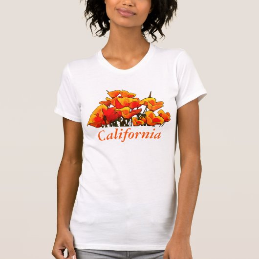 Stijlvolle papaverkunst, T-Shirt van de "Californi (Voorkant)