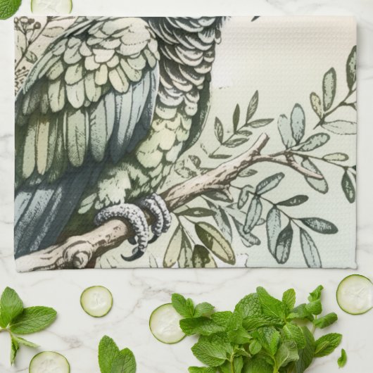 Stijlvolle papegaai theedoek (Gevouwen)