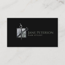 Stijlvolle parelmoer Haarstylist monogram