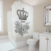 Stijlvolle Parijse  kroonkroon Oude look Douchegordijn (In situ)