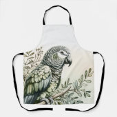 Stijlvolle Parrot All-Over Print Schort (Voorkant)