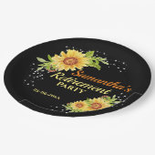 Stijlvolle PARTIJ Floral Sunflower Papieren Bordje (Gekanteld)
