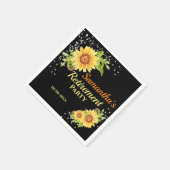 Stijlvolle PARTIJ Floral Sunflower Servet (Hoek)