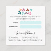 Stijlvolle Pastel Bloemen Haar Stylist Bladkrans Afsprakenkaartje (Achterkant)