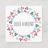 Stijlvolle Pastel Bloemen Haar Stylist Bladkrans Afsprakenkaartje (Voorkant)