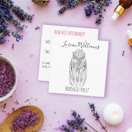 Stijlvolle Pastel Hair Stylist Braid Hairstyle Blo Afsprakenkaartje