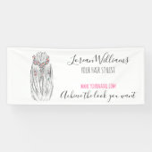 Stijlvolle Pastel Hair Stylist Braid Hairstyle Blo Spandoek (Horizontaal)