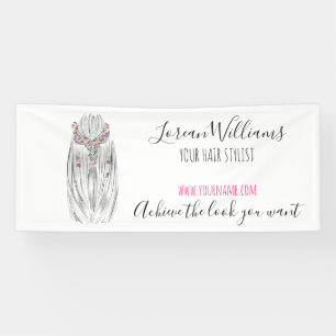 Stijlvolle Pastel Hair Stylist Braid Hairstyle Blo Spandoek