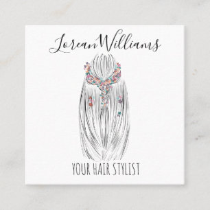 Stijlvolle Pastel Hair Stylist Braid Hairstyle Blo Vierkante Visitekaartje