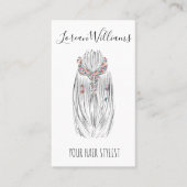 Stijlvolle Pastel Hair Stylist Braid Hairstyle QR Visitekaartje (Voorkant)