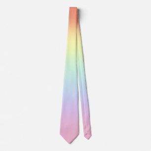 Stijlvolle Pastel Rainbow Gradient bruiloft stropd Stropdas
