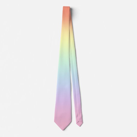 Stijlvolle Pastel Rainbow Gradient bruiloft stropd Stropdas (Voorkant)