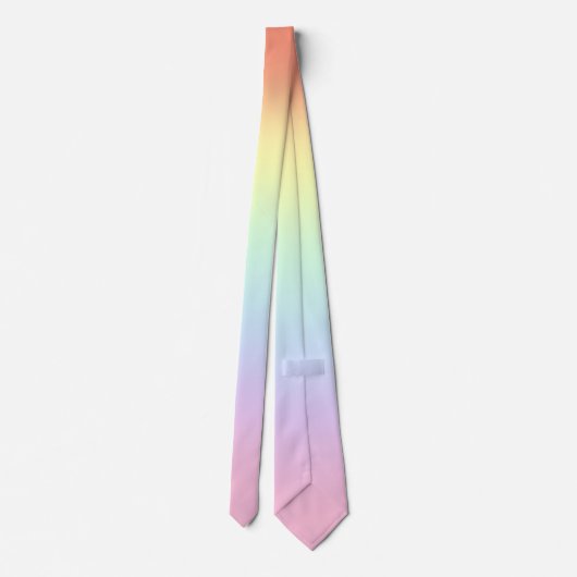 Stijlvolle Pastel Rainbow Gradient bruiloft stropd Stropdas (Achterkant)