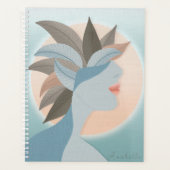 Stijlvolle pastel roze & blauw vrouwen persoonlijk planner (Voorkant)