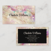 Stijlvolle pastelalcohol inkt Elegante typografie  Visitekaartje (Voorkant / Achterkant)