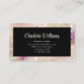 Stijlvolle pastelalcohol inkt Elegante typografie  Visitekaartje (Achterkant)