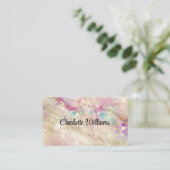 Stijlvolle pastelalcohol inkt Elegante typografie  Visitekaartje (Staand voorkant)