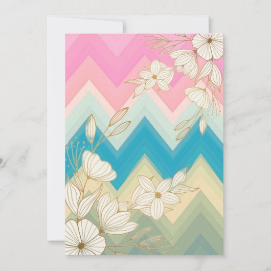 Stijlvolle pastelbloem waardering voor kleine bedr bedankkaart (Achterkant)