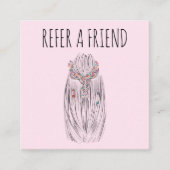 Stijlvolle Pastelkleur Haar Stylist Vlecht Kapsel  Afsprakenkaartje (Voorkant)