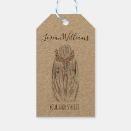 Stijlvolle Pastelkleur Haar Stylist Vlecht Kapsel  Cadeaulabel