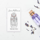 Stijlvolle Pastelkleur Haar Stylist Vlecht Kapsel  Visitekaartje