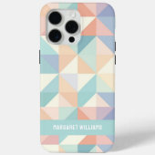 Stijlvolle pastelkleuren geometrisch patroonontwer Case-Mate iPhone case (Achterkant)