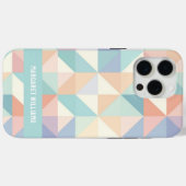 Stijlvolle pastelkleuren geometrisch patroonontwer Case-Mate iPhone case (Achterkant (horizontaal))