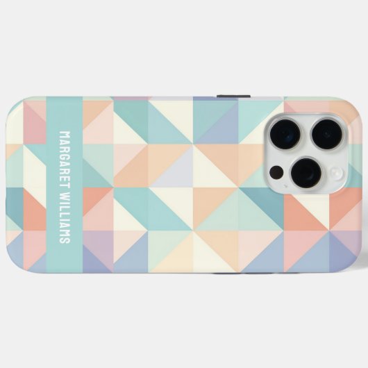 Stijlvolle pastelkleuren geometrisch patroonontwer Case-Mate iPhone case (Achterkant (horizontaal))