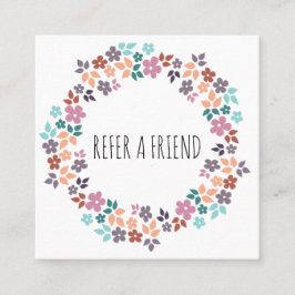 Stijlvolle Pastelkleurige Bloemige Haar Stylist Bl Afsprakenkaartje